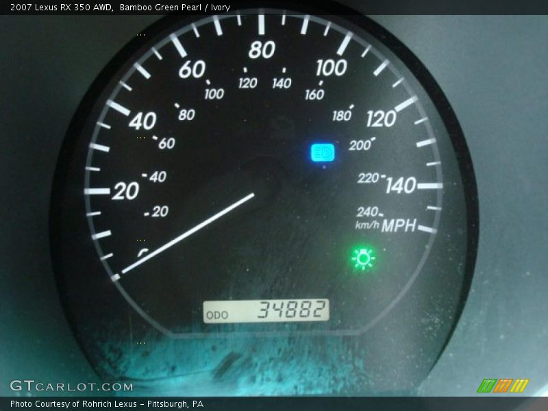 Bamboo Green Pearl / Ivory 2007 Lexus RX 350 AWD