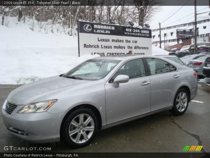 Tungsten Silver Pearl / Black 2009 Lexus ES 350