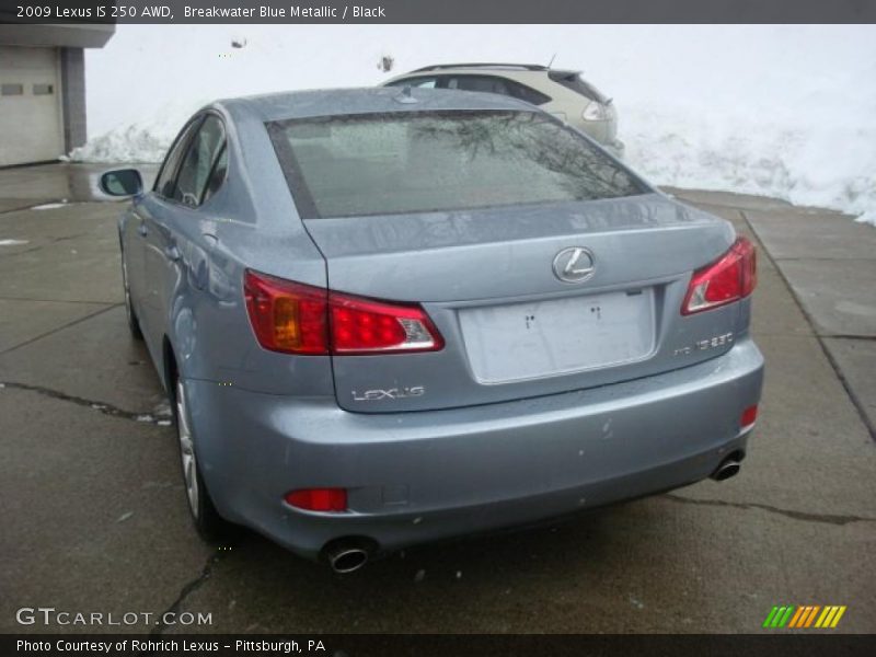 Breakwater Blue Metallic / Black 2009 Lexus IS 250 AWD