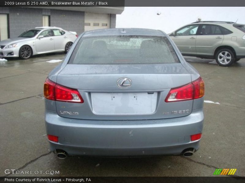 Breakwater Blue Metallic / Black 2009 Lexus IS 250 AWD