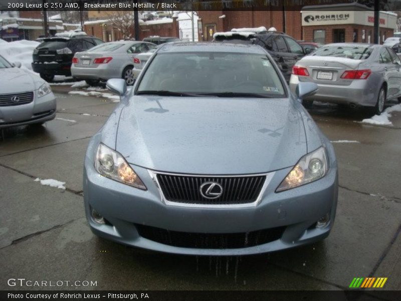 Breakwater Blue Metallic / Black 2009 Lexus IS 250 AWD