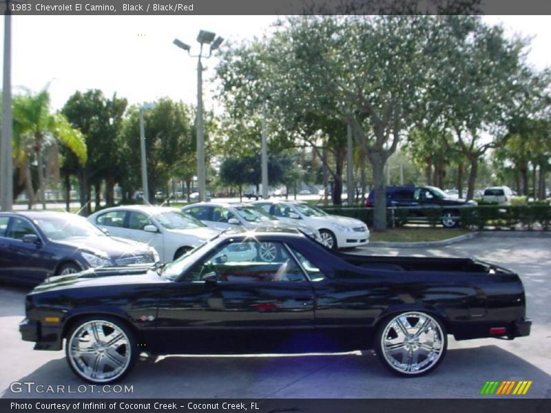 Black / Black/Red 1983 Chevrolet El Camino