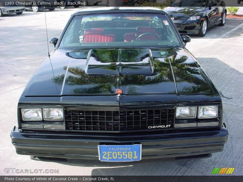 Black / Black/Red 1983 Chevrolet El Camino