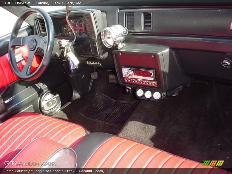 Black / Black/Red 1983 Chevrolet El Camino
