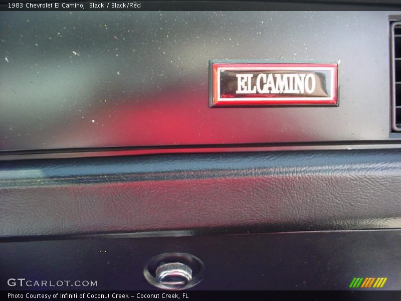 Black / Black/Red 1983 Chevrolet El Camino