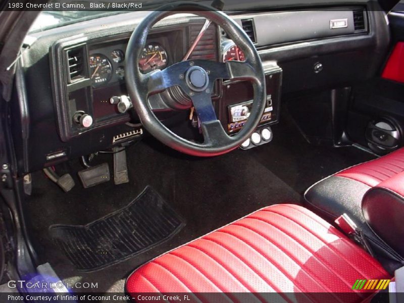 Black / Black/Red 1983 Chevrolet El Camino