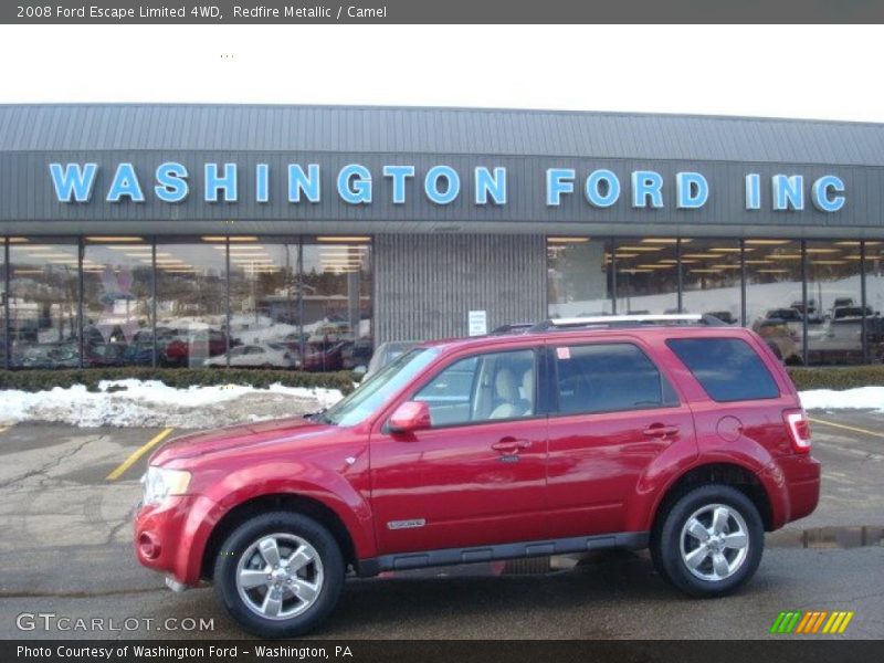 Redfire Metallic / Camel 2008 Ford Escape Limited 4WD