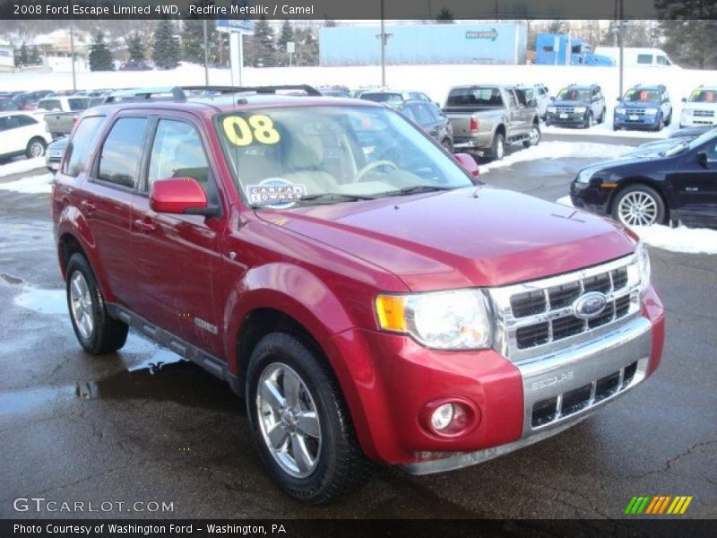 Redfire Metallic / Camel 2008 Ford Escape Limited 4WD