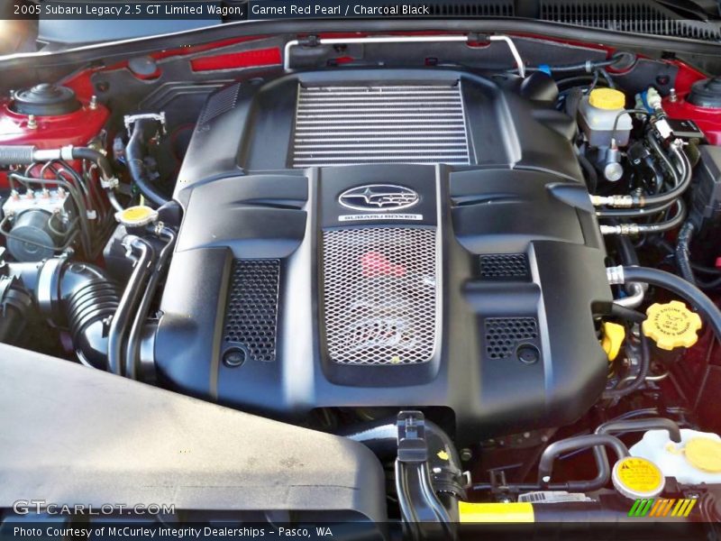 Garnet Red Pearl / Charcoal Black 2005 Subaru Legacy 2.5 GT Limited Wagon