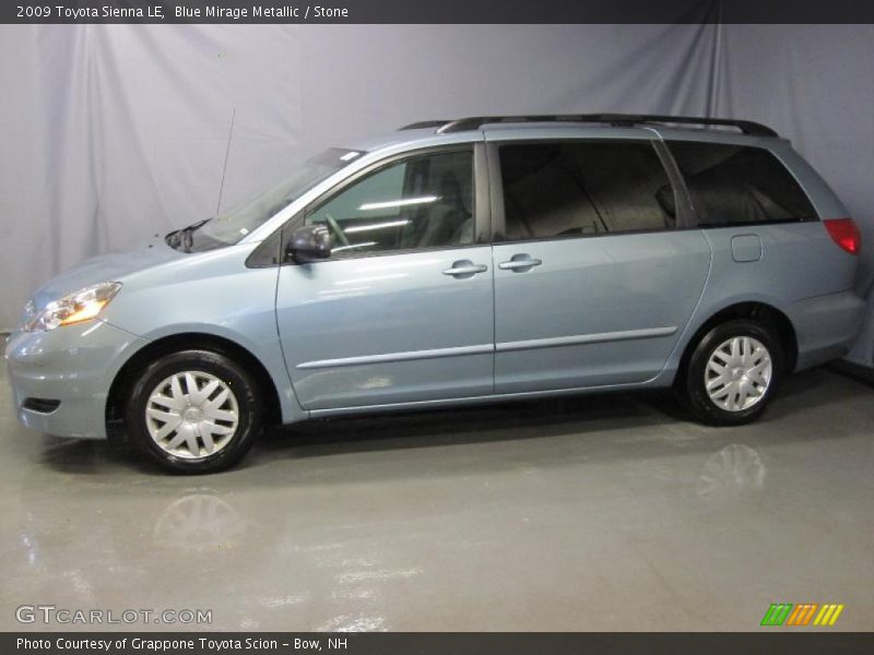 Blue Mirage Metallic / Stone 2009 Toyota Sienna LE