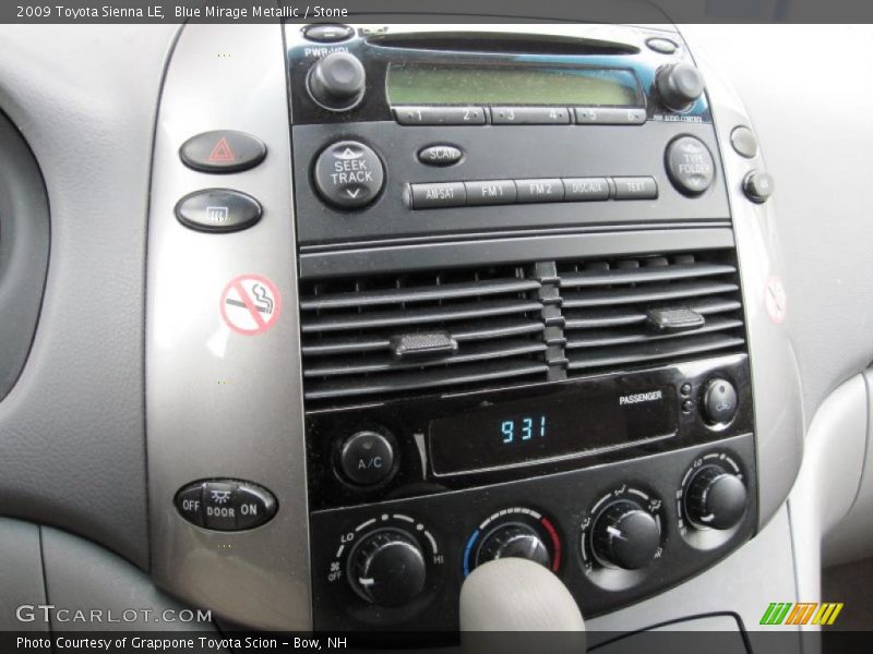 Blue Mirage Metallic / Stone 2009 Toyota Sienna LE