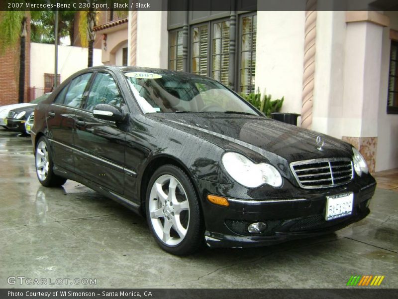 Black / Black 2007 Mercedes-Benz C 230 Sport