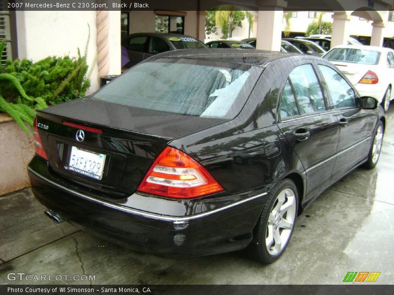 Black / Black 2007 Mercedes-Benz C 230 Sport