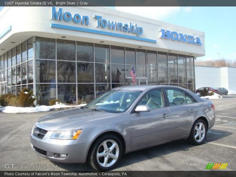 Bright Silver / Gray 2007 Hyundai Sonata SE V6
