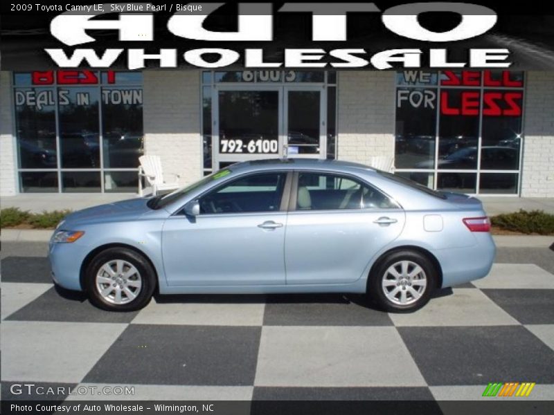 Sky Blue Pearl / Bisque 2009 Toyota Camry LE