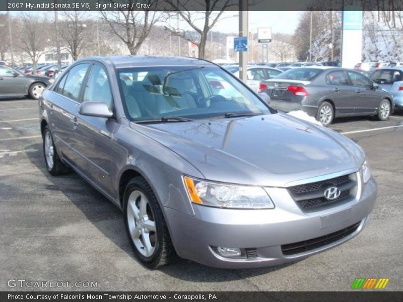 Bright Silver / Gray 2007 Hyundai Sonata SE V6