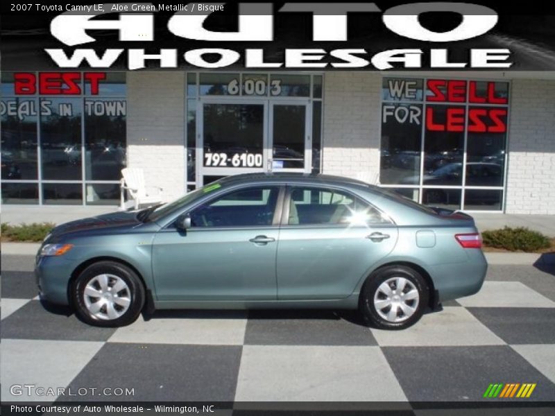 Aloe Green Metallic / Bisque 2007 Toyota Camry LE