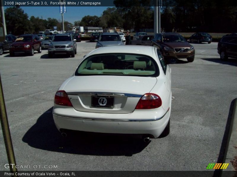 Porcelain White / Champagne 2008 Jaguar S-Type 3.0