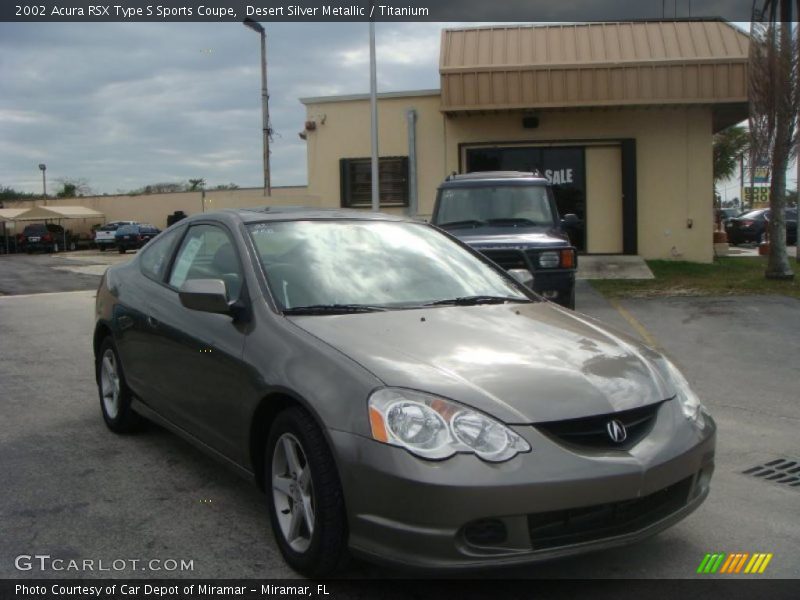 Desert Silver Metallic / Titanium 2002 Acura RSX Type S Sports Coupe