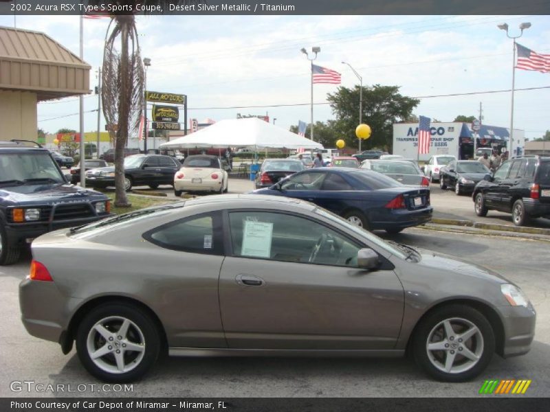 Desert Silver Metallic / Titanium 2002 Acura RSX Type S Sports Coupe