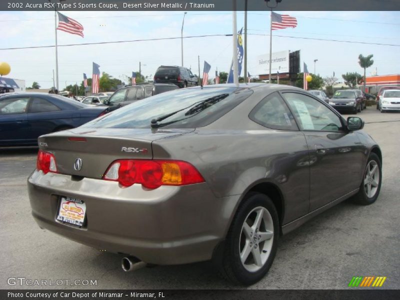 Desert Silver Metallic / Titanium 2002 Acura RSX Type S Sports Coupe