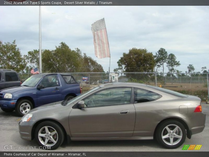 Desert Silver Metallic / Titanium 2002 Acura RSX Type S Sports Coupe