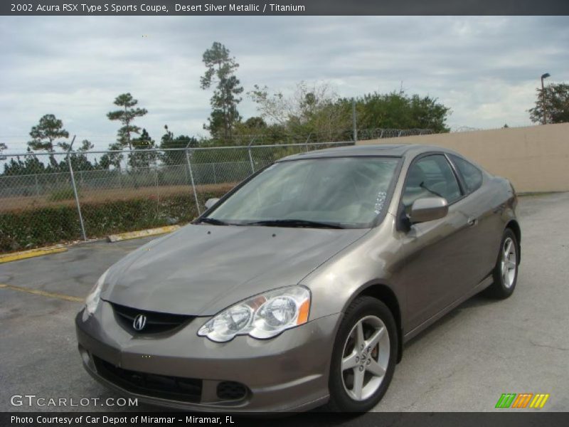 Desert Silver Metallic / Titanium 2002 Acura RSX Type S Sports Coupe