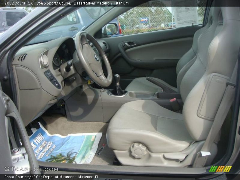 Desert Silver Metallic / Titanium 2002 Acura RSX Type S Sports Coupe