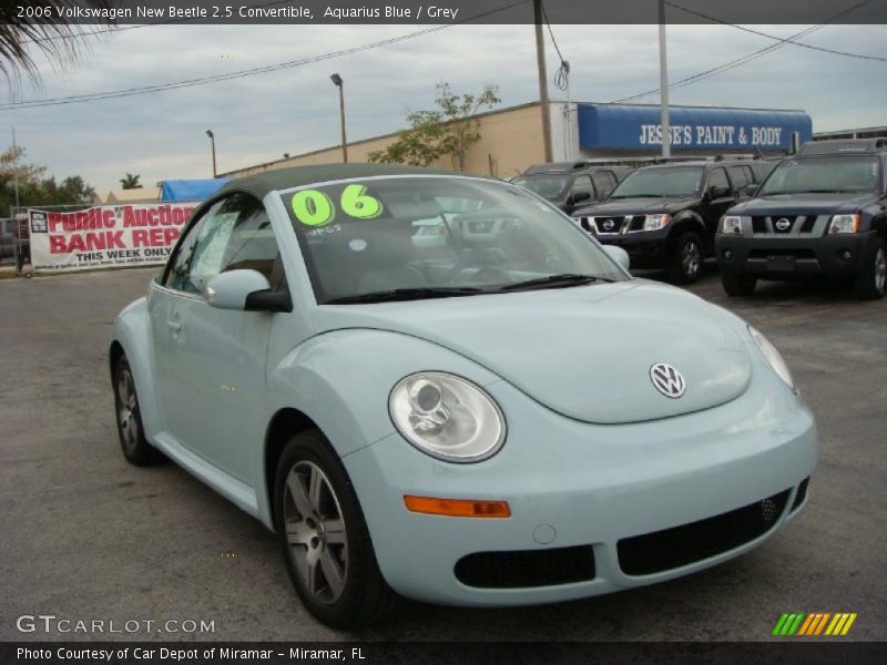 Aquarius Blue / Grey 2006 Volkswagen New Beetle 2.5 Convertible