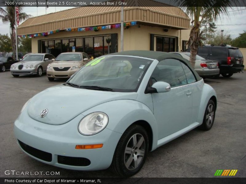 Aquarius Blue / Grey 2006 Volkswagen New Beetle 2.5 Convertible