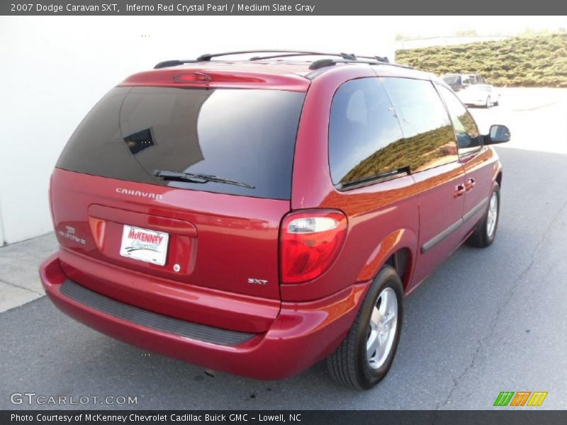 Inferno Red Crystal Pearl / Medium Slate Gray 2007 Dodge Caravan SXT