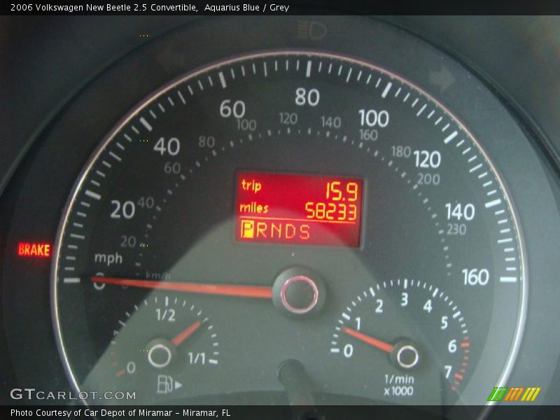 Aquarius Blue / Grey 2006 Volkswagen New Beetle 2.5 Convertible