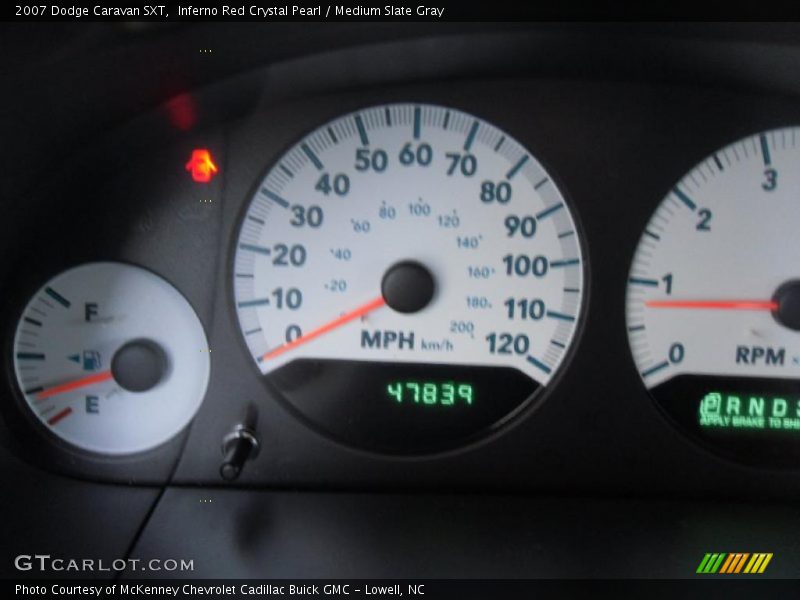 Inferno Red Crystal Pearl / Medium Slate Gray 2007 Dodge Caravan SXT