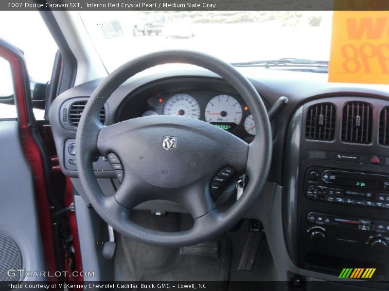 Inferno Red Crystal Pearl / Medium Slate Gray 2007 Dodge Caravan SXT