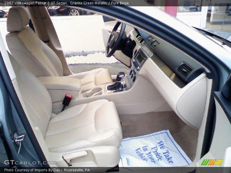 Granite Green Metallic / Pure Beige 2007 Volkswagen Passat 2.0T Sedan