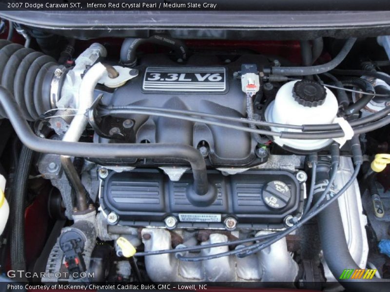 Inferno Red Crystal Pearl / Medium Slate Gray 2007 Dodge Caravan SXT