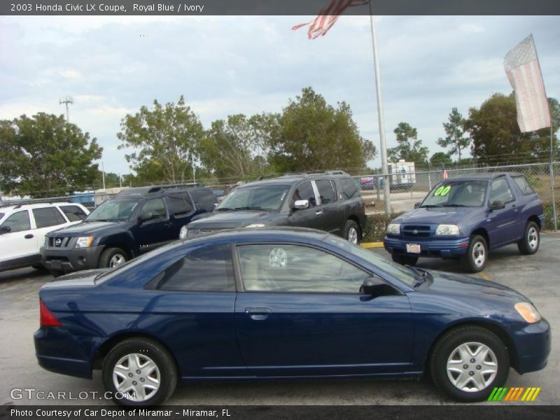 Royal Blue / Ivory 2003 Honda Civic LX Coupe