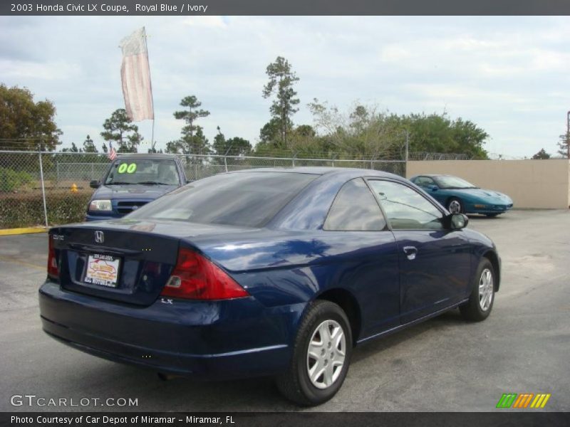 Royal Blue / Ivory 2003 Honda Civic LX Coupe