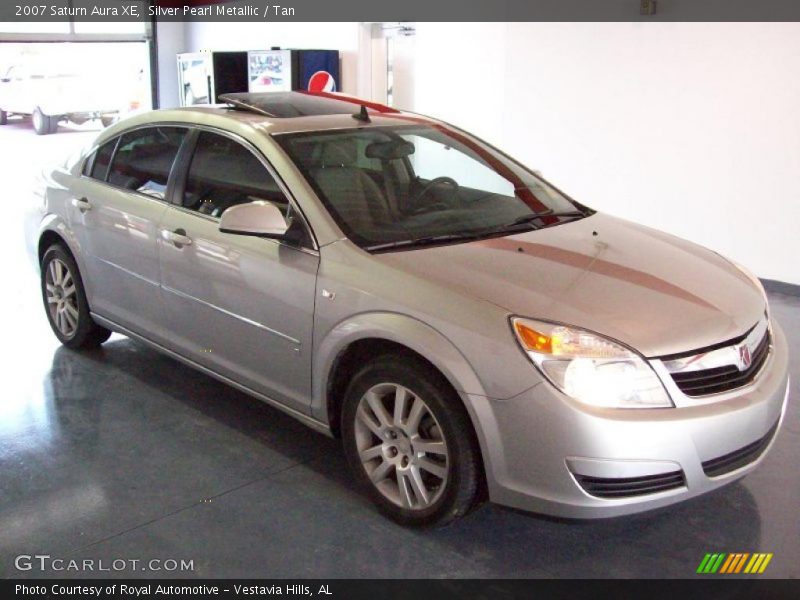 Silver Pearl Metallic / Tan 2007 Saturn Aura XE