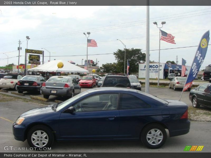 Royal Blue / Ivory 2003 Honda Civic LX Coupe