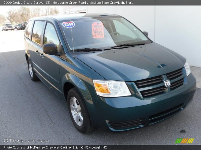 Melbourne Green Pearl / Medium Slate Gray/Light Shale 2009 Dodge Grand Caravan SE