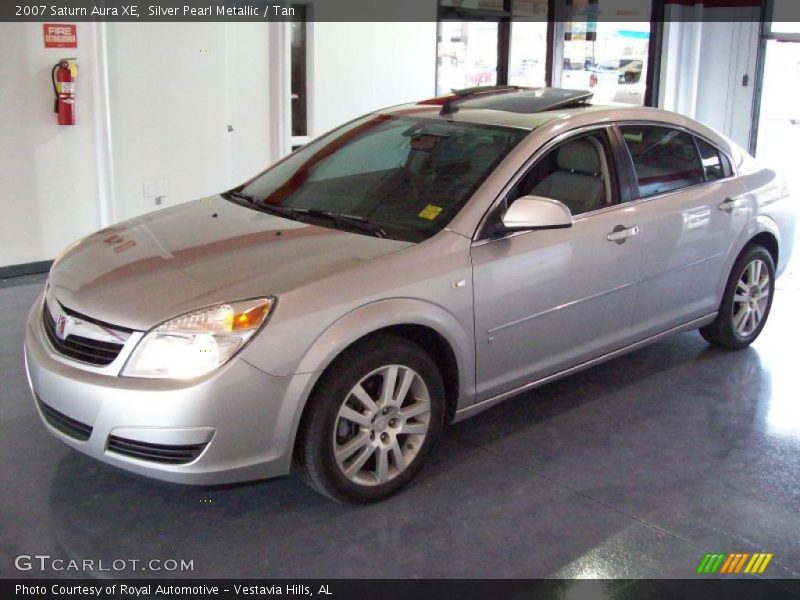 Silver Pearl Metallic / Tan 2007 Saturn Aura XE
