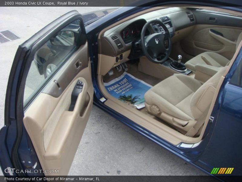 Royal Blue / Ivory 2003 Honda Civic LX Coupe