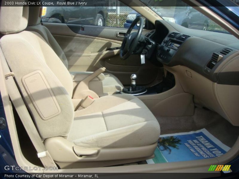 Royal Blue / Ivory 2003 Honda Civic LX Coupe