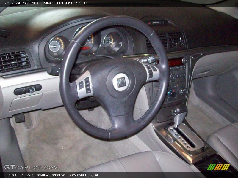 Silver Pearl Metallic / Tan 2007 Saturn Aura XE