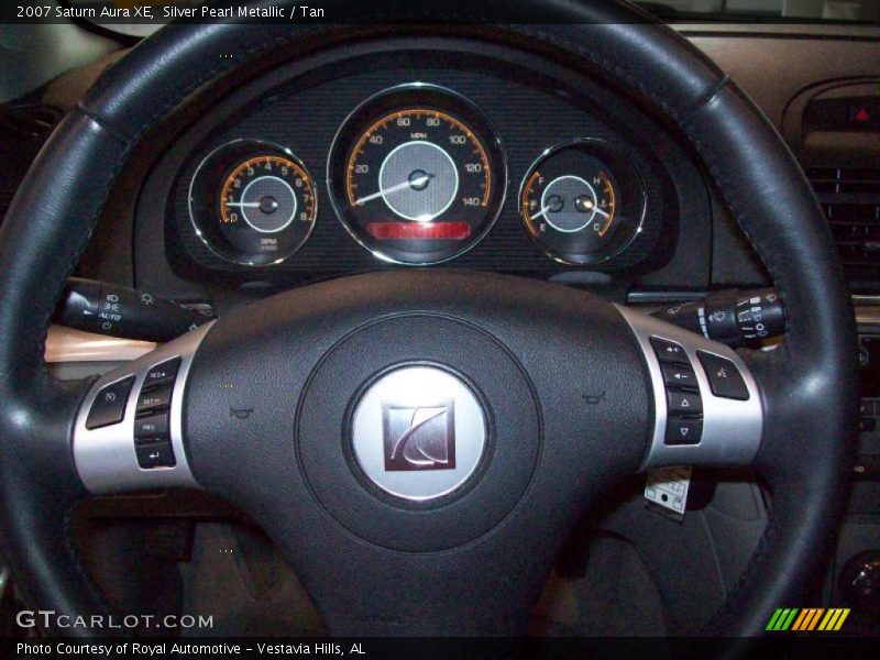 Silver Pearl Metallic / Tan 2007 Saturn Aura XE