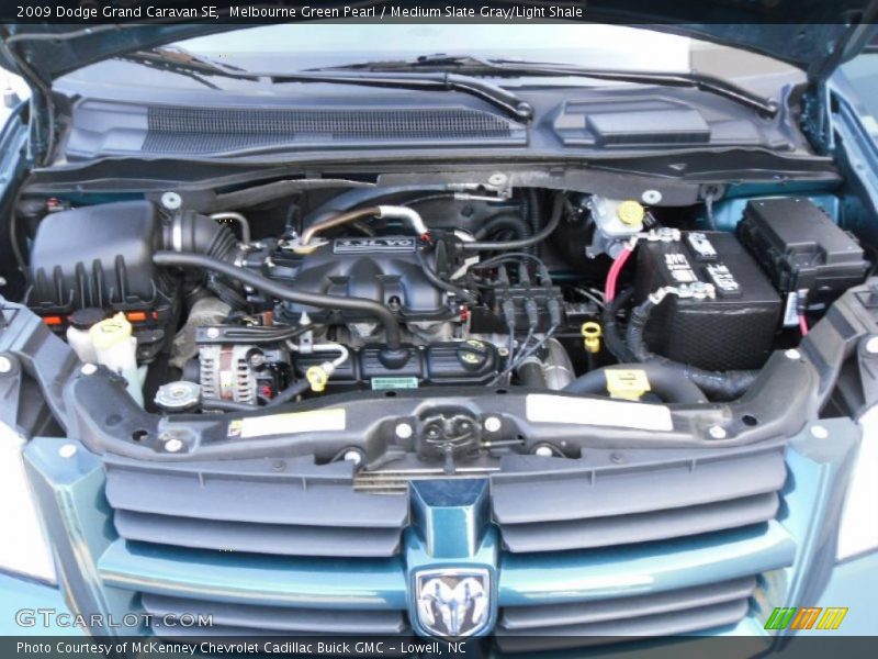 Melbourne Green Pearl / Medium Slate Gray/Light Shale 2009 Dodge Grand Caravan SE