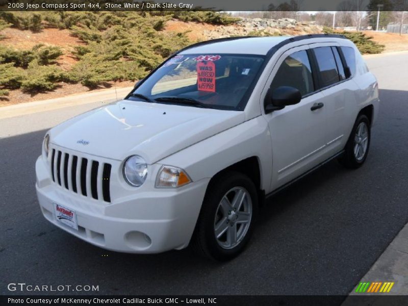 Stone White / Dark Slate Gray 2008 Jeep Compass Sport 4x4