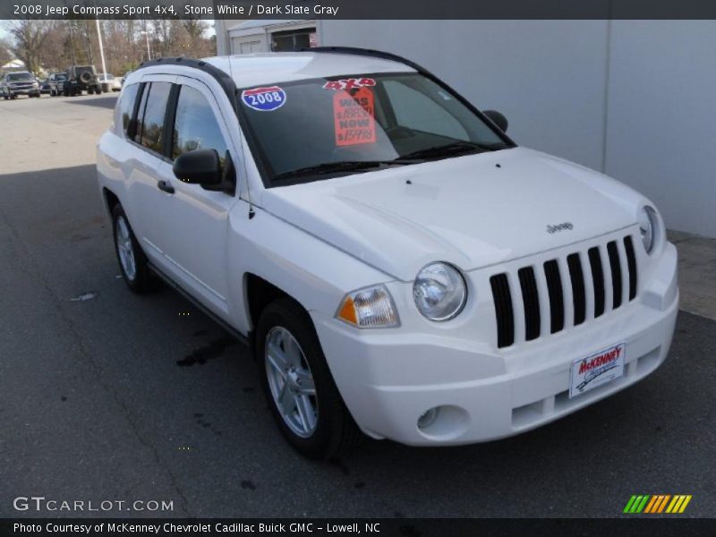 Stone White / Dark Slate Gray 2008 Jeep Compass Sport 4x4