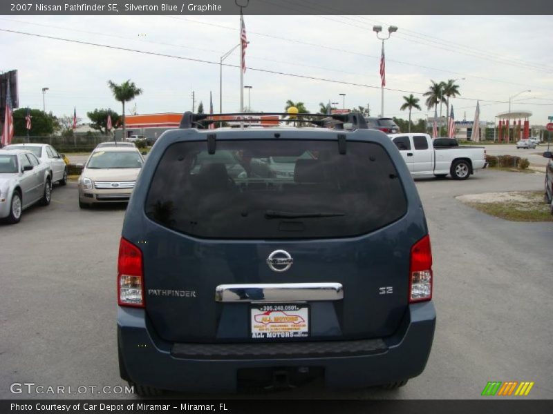 Silverton Blue / Graphite 2007 Nissan Pathfinder SE